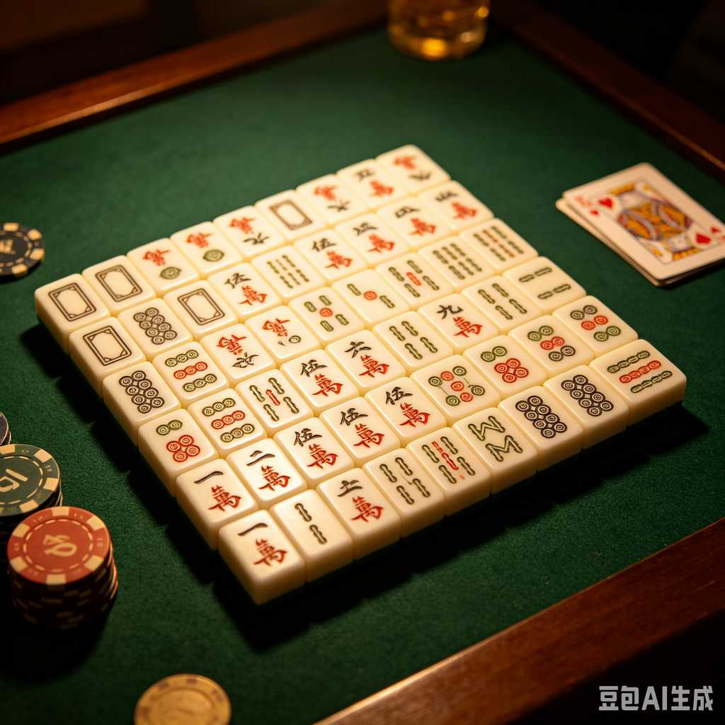 green transparent mahjong tiles